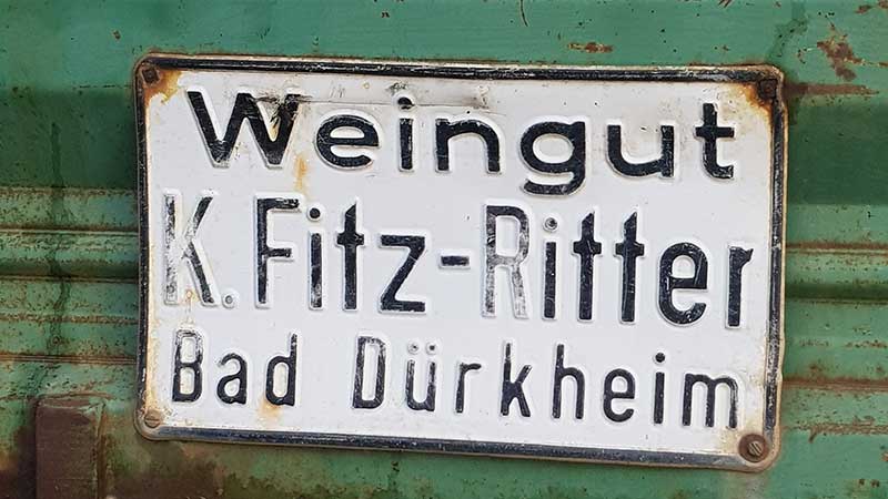 Historisk vingård Weingut Fitz‑Ritter i Pfalz Riesling och sekt med Tjörnarpsbuss
