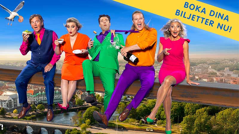 �k p� bussresa med Tj�rnarpsbuss och se Falkenbergsrevyns succ� H�gt Spel p� Falkenbergs Stadsteater