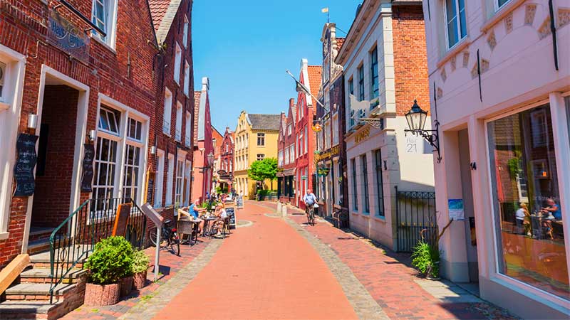 Langeoog � i Nordsj�n � ostfrisisk � med sandstrand och UNESCO skyddat tidvattenslandskap